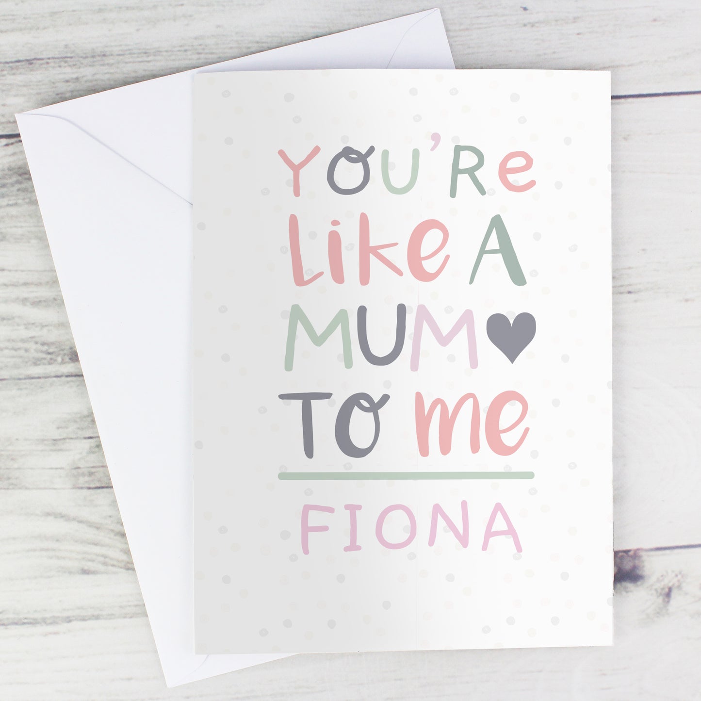 Personalised 'You're Like a Mum to Me' Card Add Any Name - Personalise It!