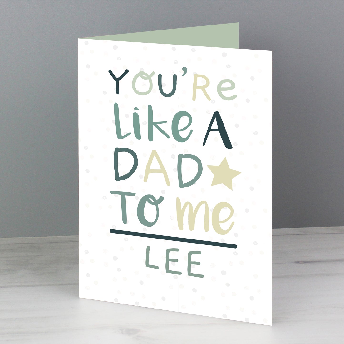 Personalised 'You're Like a Dad to Me' Card Add Any Name - Personalise It!
