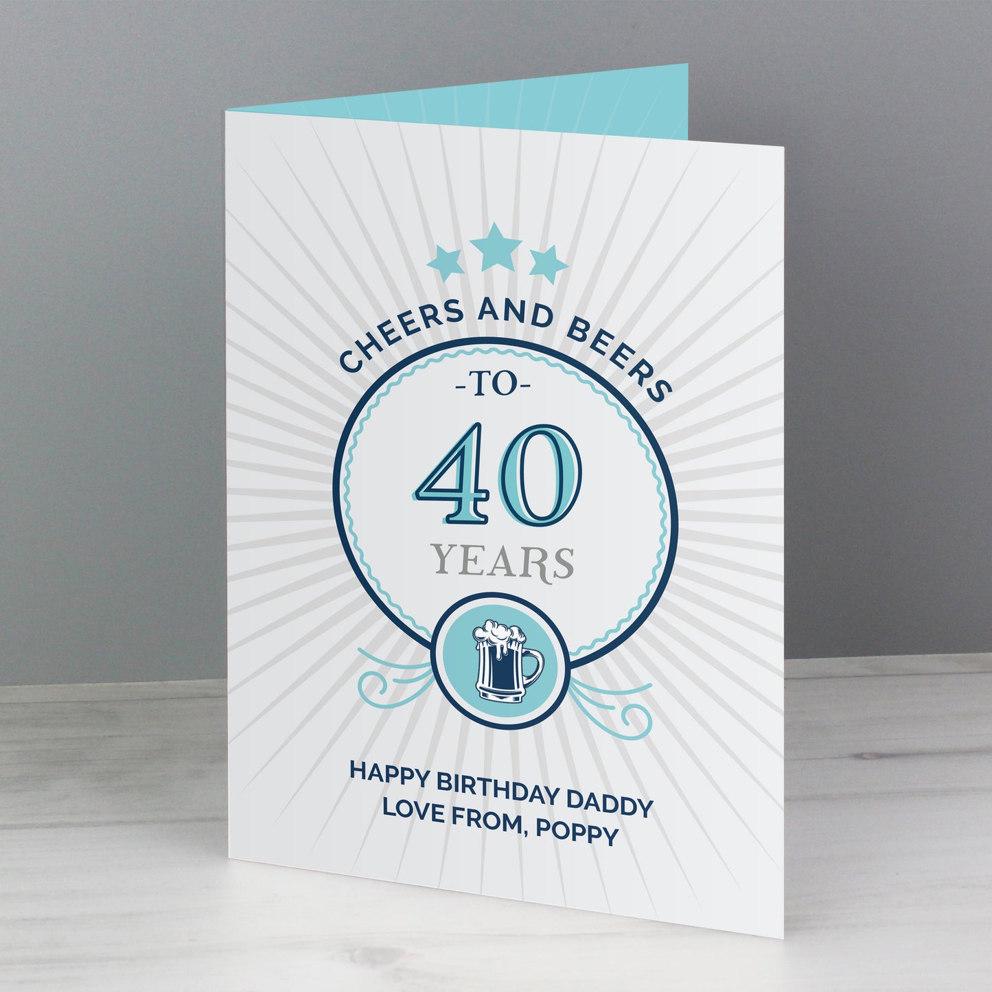 Personalised Cheers and Beers Birthday Card Add Any Age & Name - Personalise It!