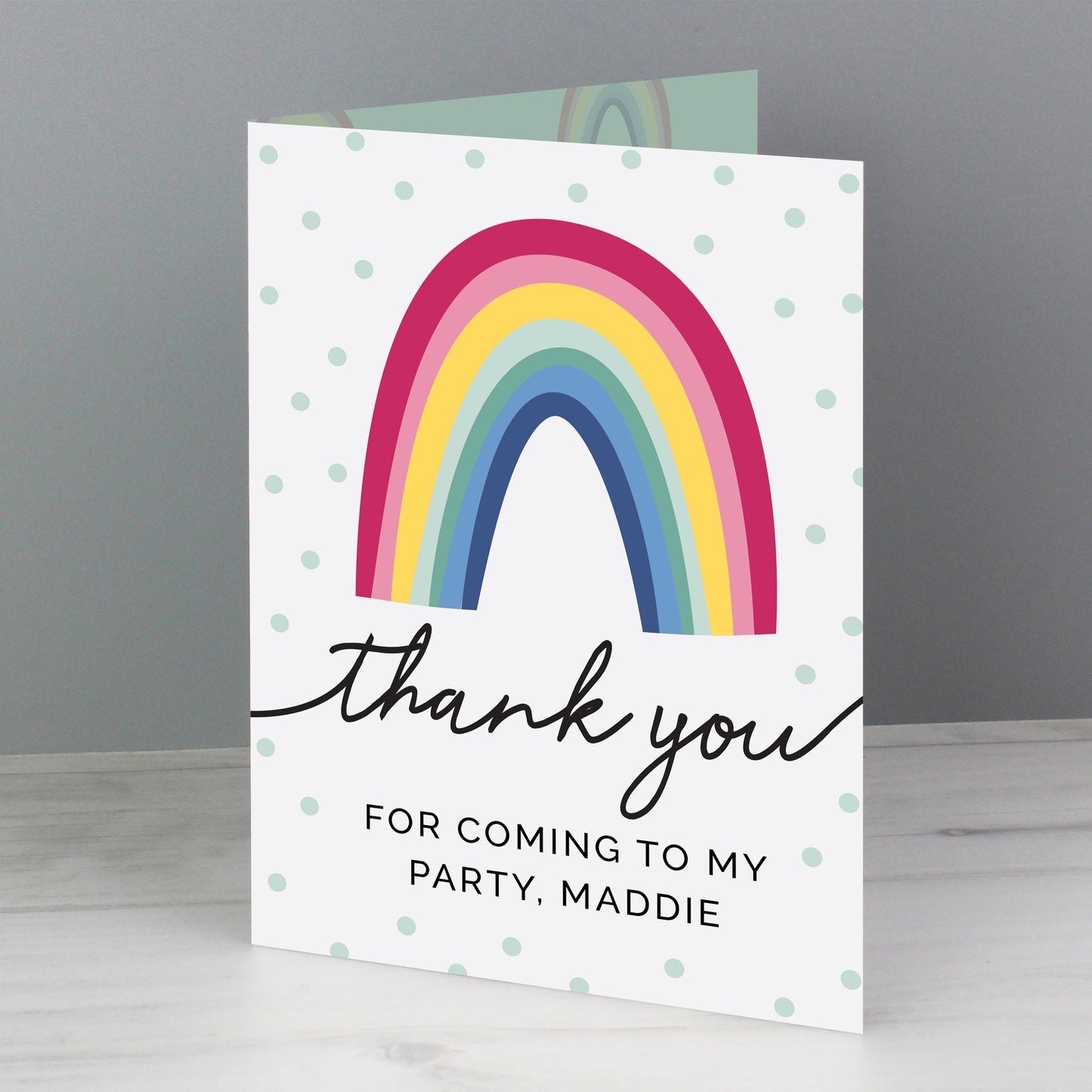 Personalised Rainbow Thank You Card Add Any Name - Personalise It!