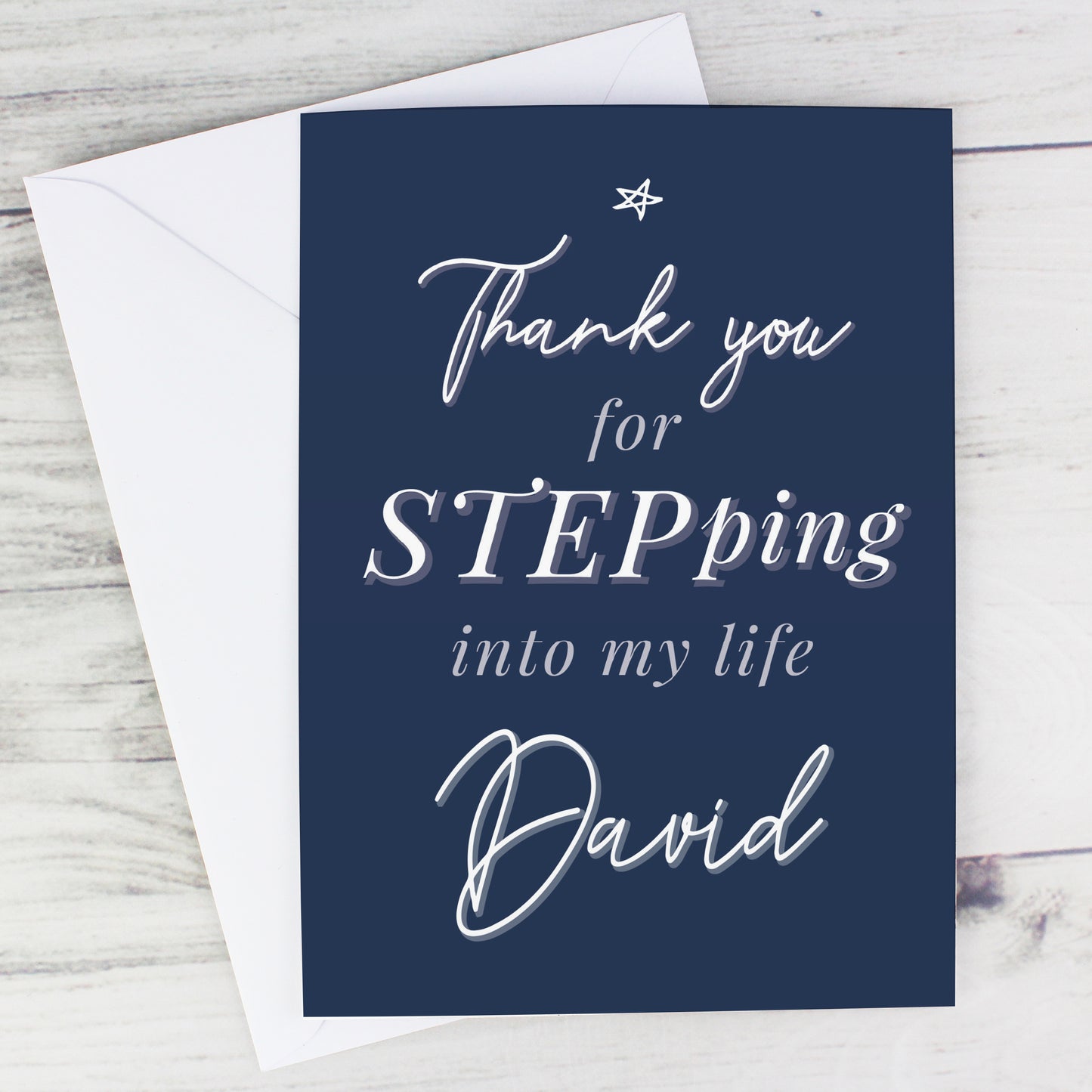 Personalised Stepdad Card Add Any Name - Personalise It!