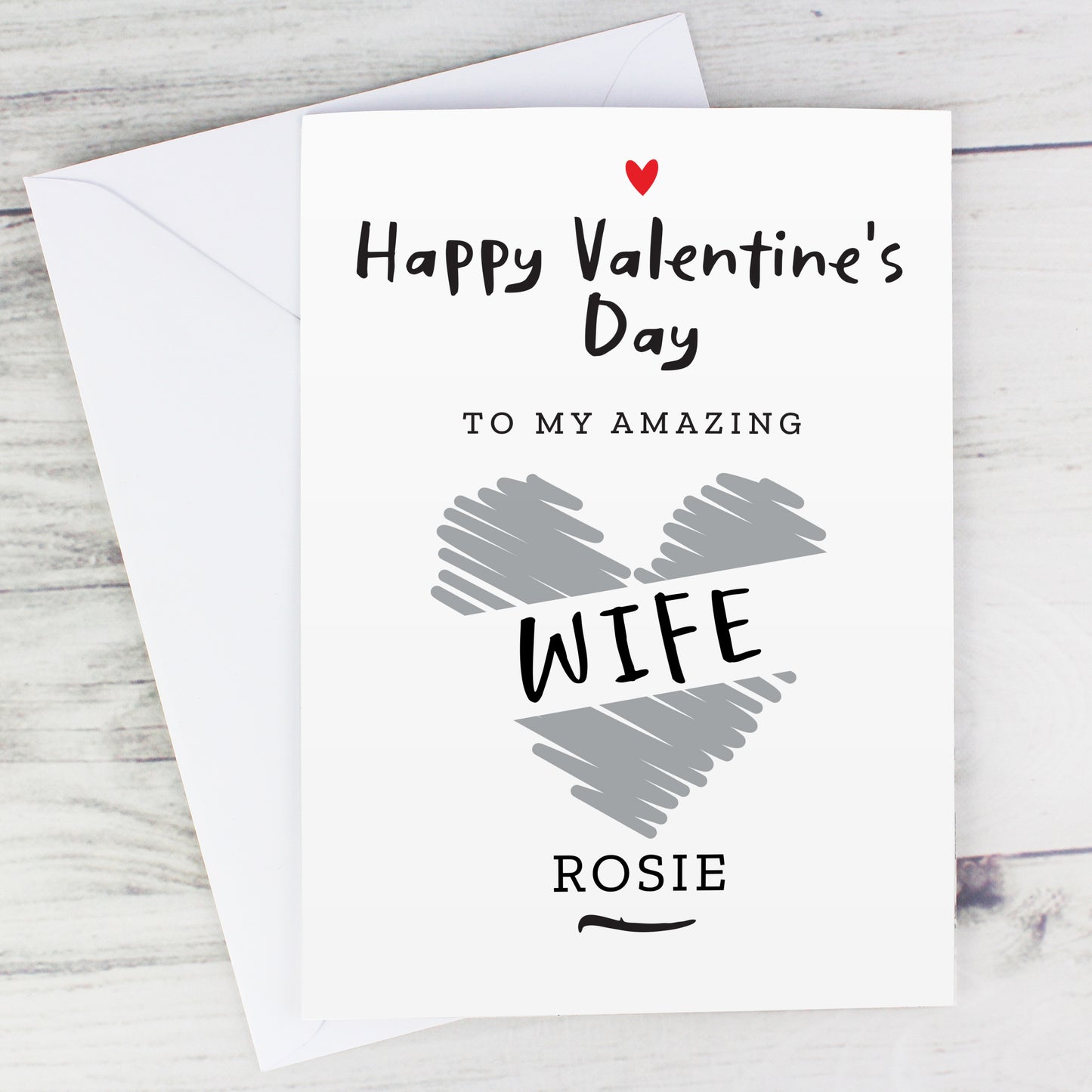 Personalised Happy Valentine's Day Card Add Any Name - Personalise It!