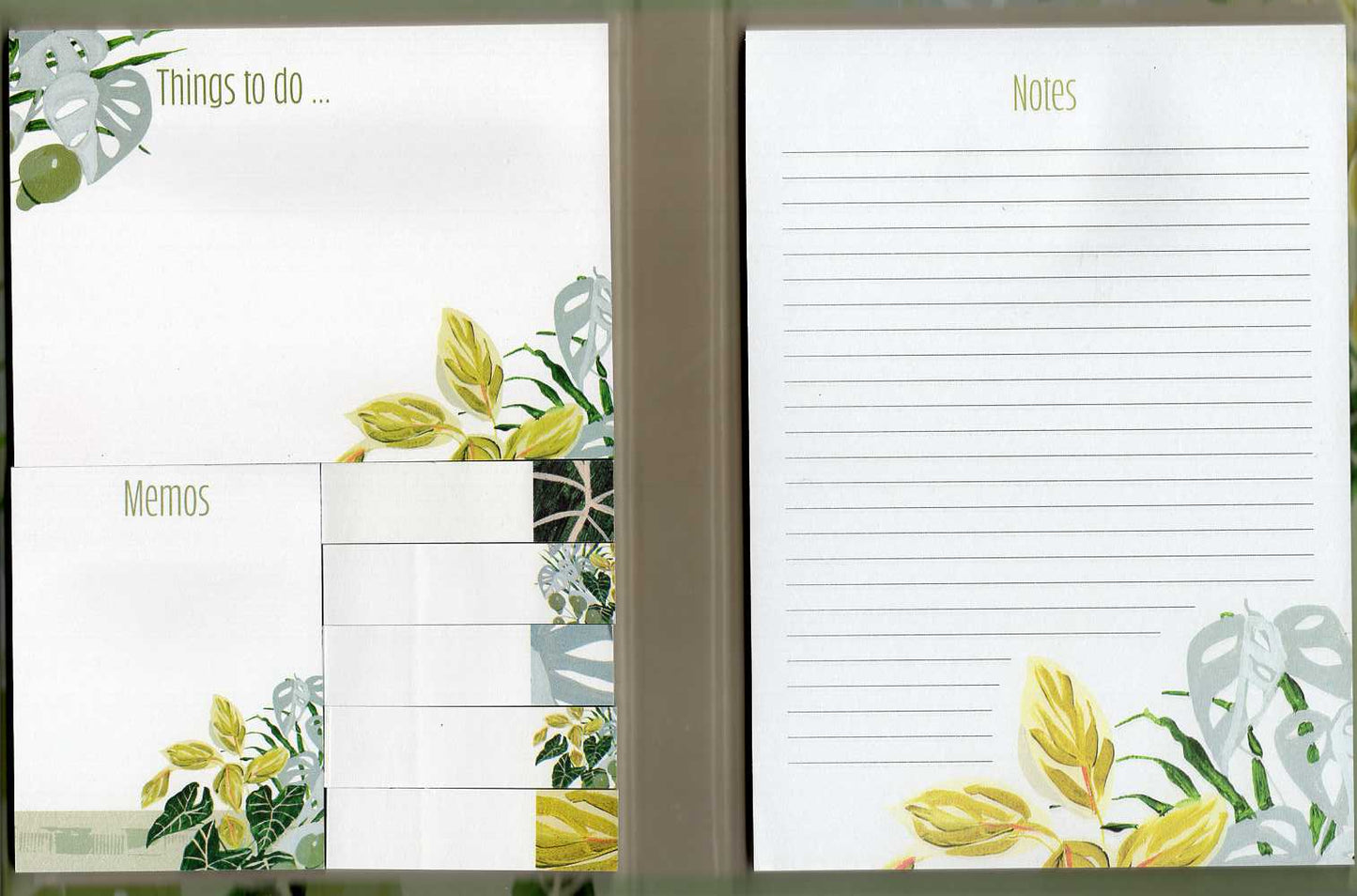 Gifted Stationery Wild Leaf Sticky Notes Folder
