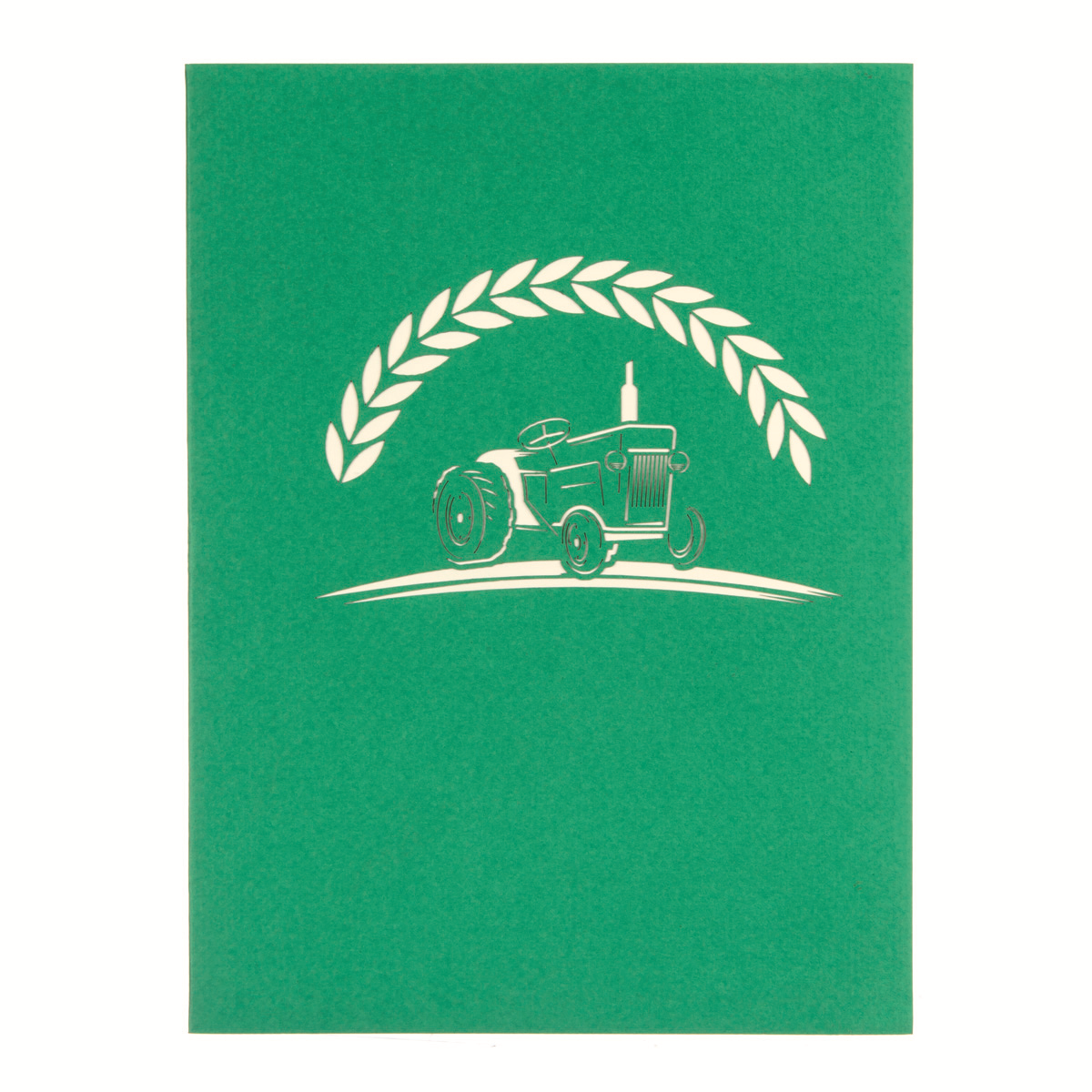Farmers Green Tractor Pop Up Greeting Card