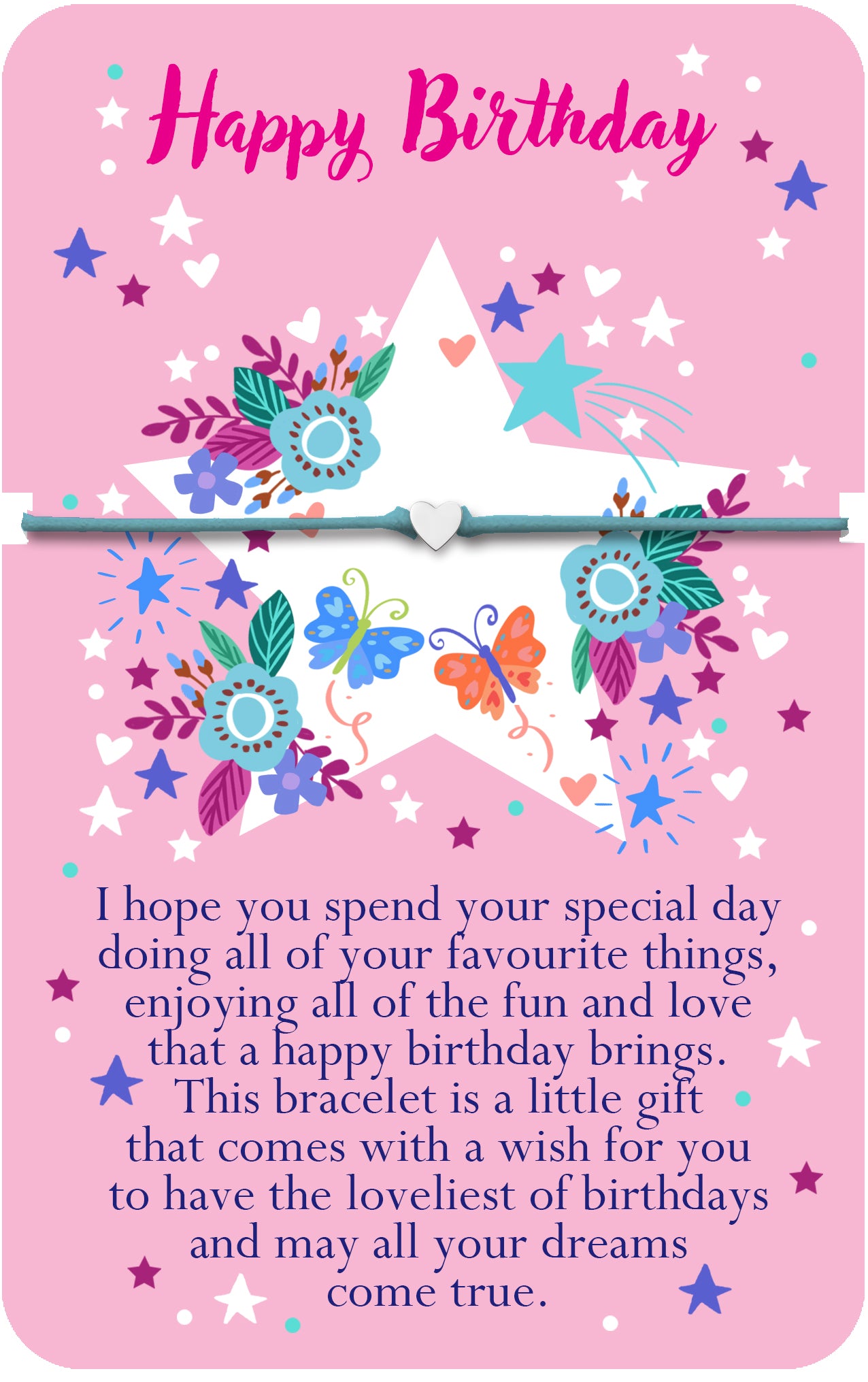 Happy Birthday Heartwarmers Bracelet With Charm