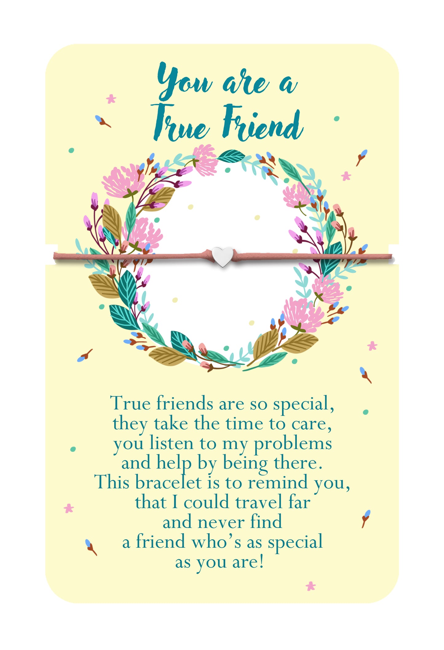 You Are A True Friend Heartwarmers Bracelet With Charm