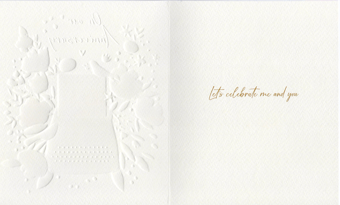 On Our Anniversary With Love Floral Greeting Card
