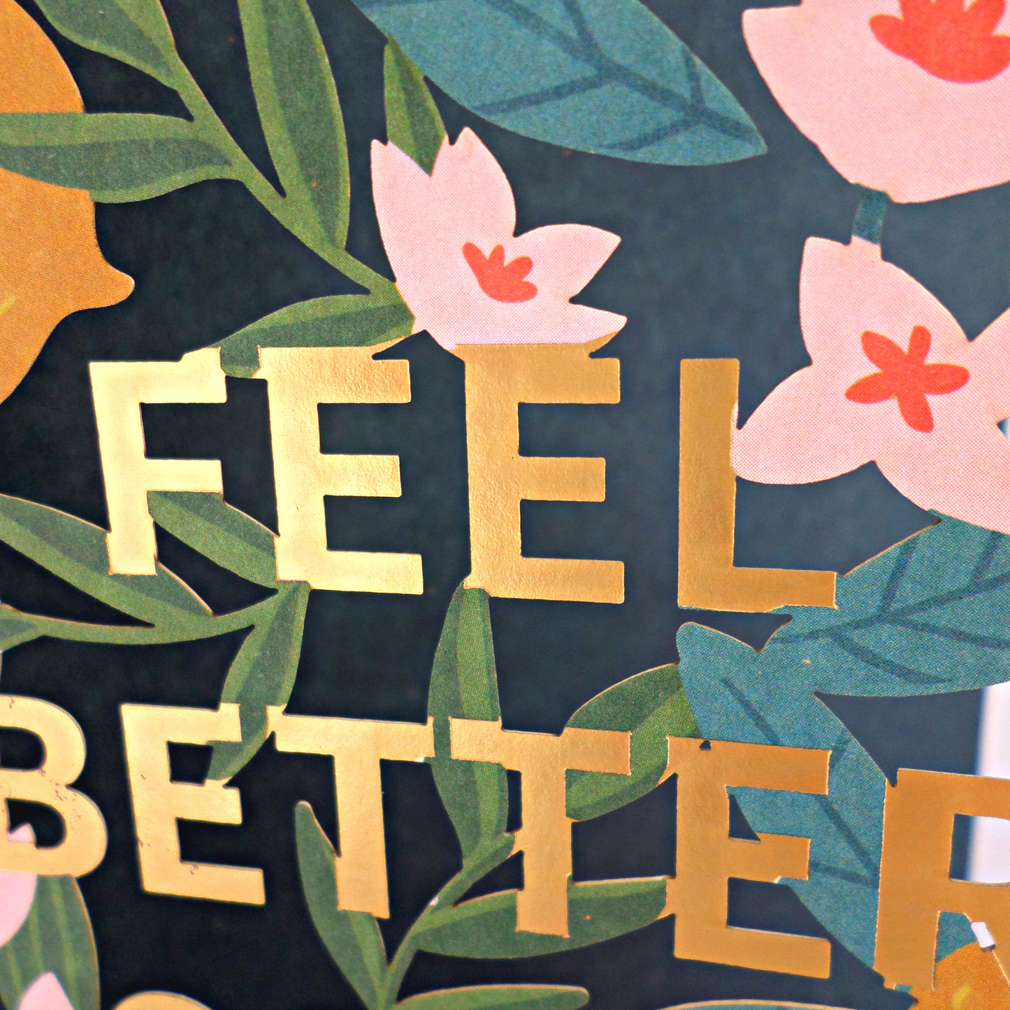 Paper Cut Art Feel Better Soon Floral Get Well Greeting Card