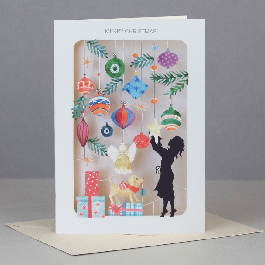 Paper Cut Hanging Xmas Decorations Christmas Greeting Card