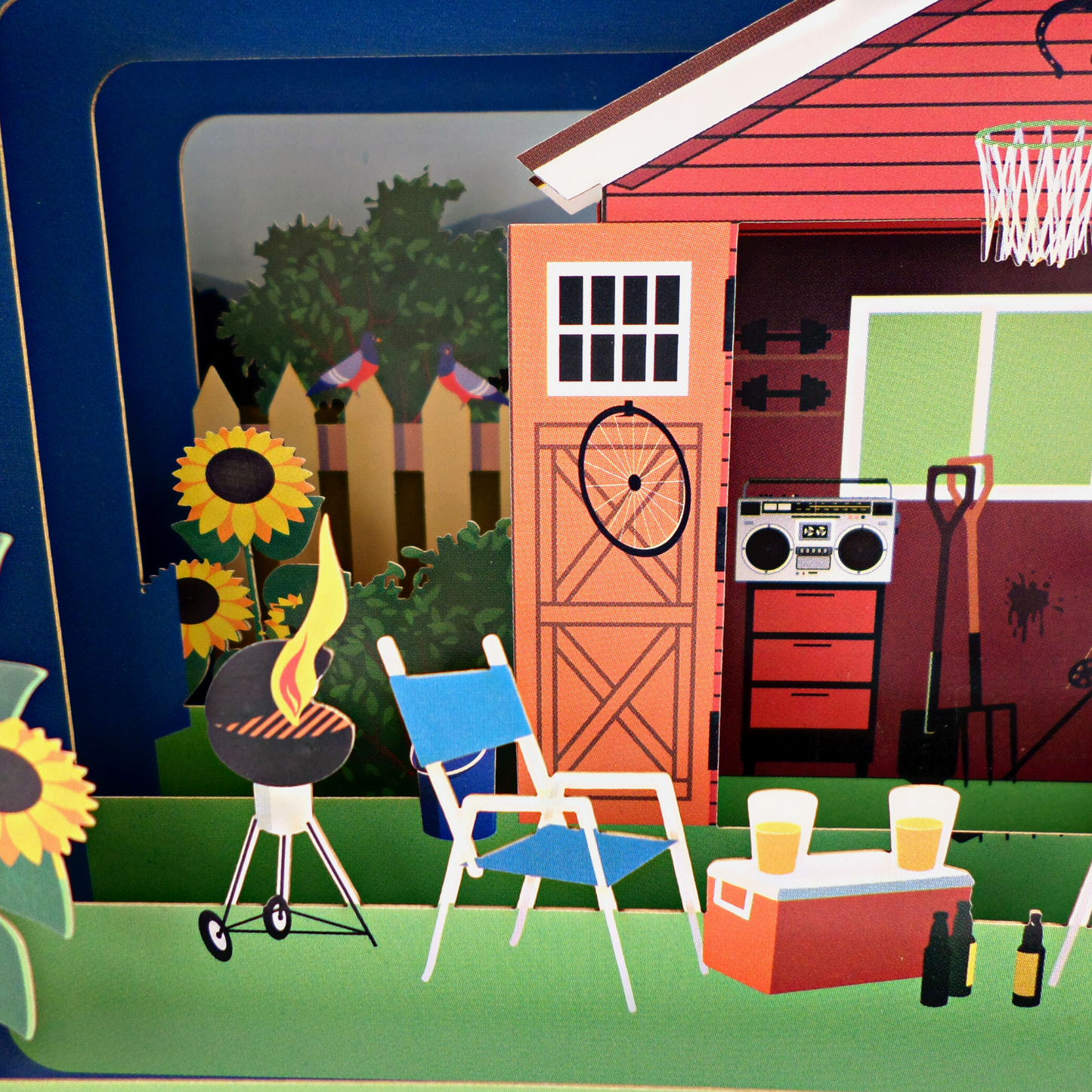 Message In A Bottle Garden Shed Pop Up Any Occasion Greeting Card