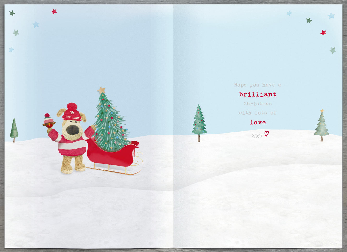 Boofle For An Amazing Dad Xmas Tree Christmas Greeting Card