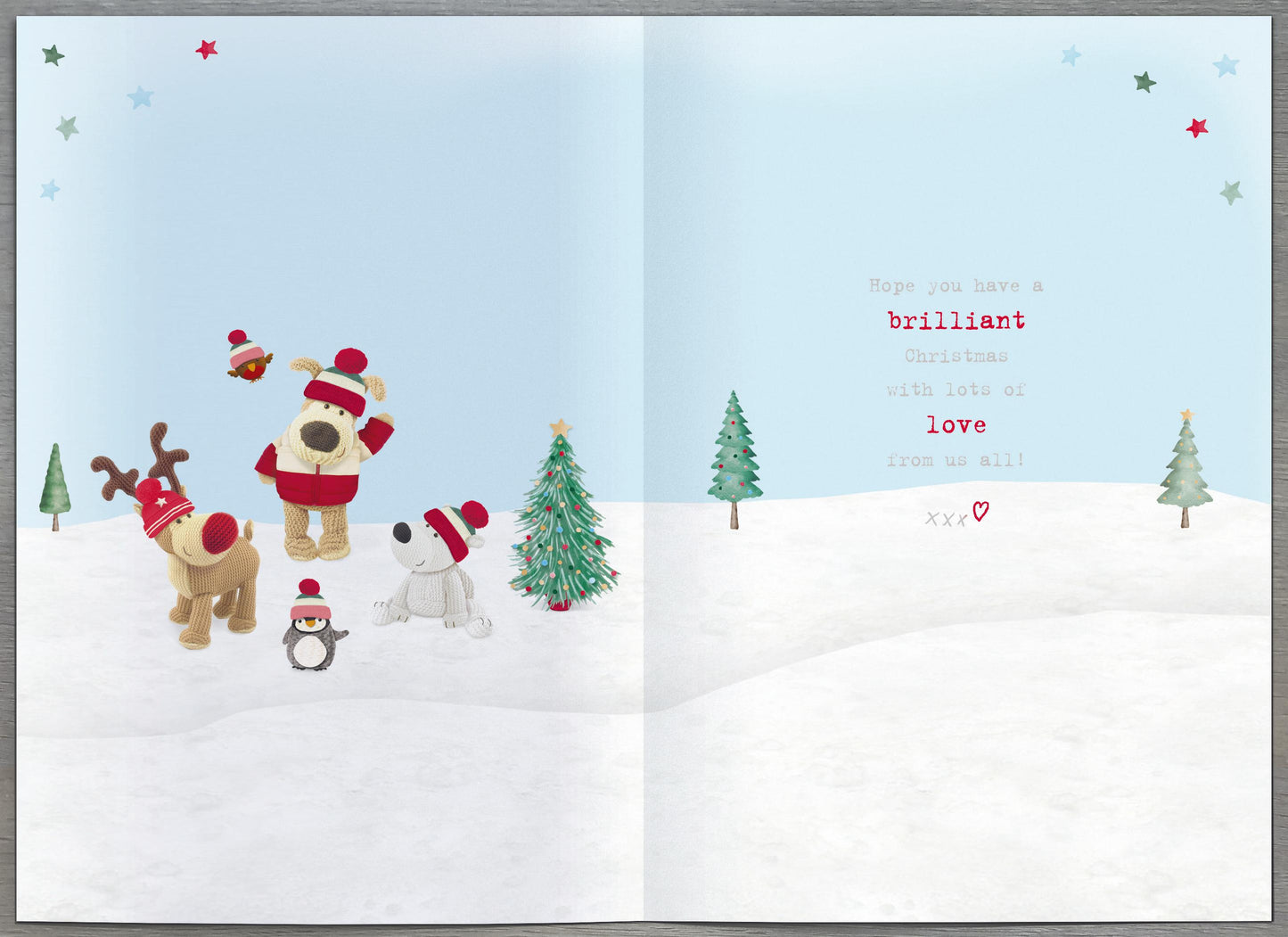 Boofle Merry Christmas From All Of Us Christmas Greeting Card