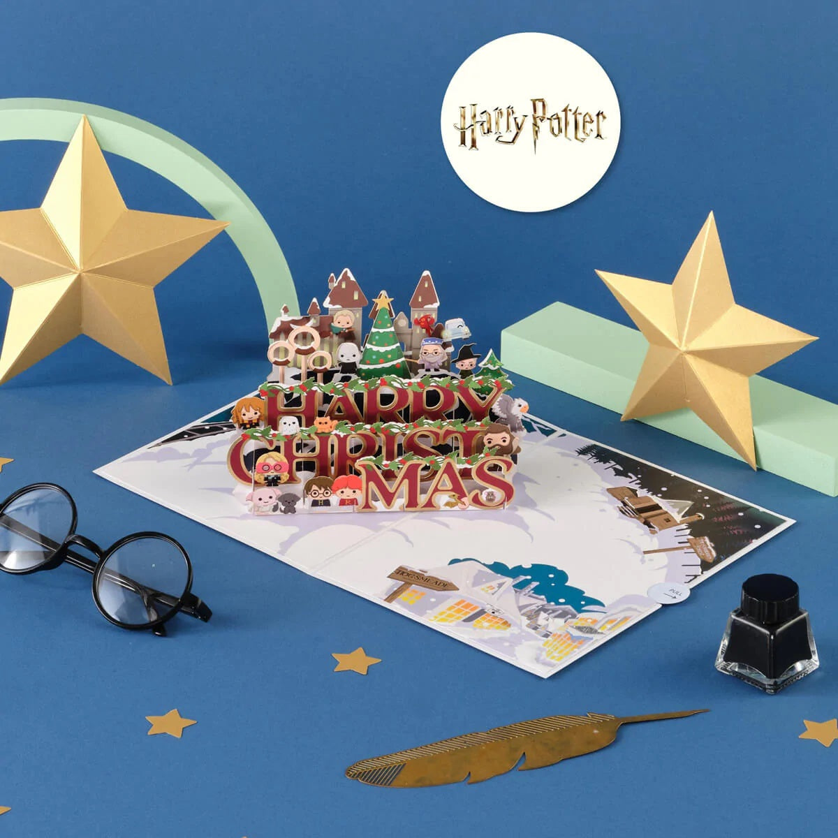 Harry Potter Hogwarts Pop Up Christmas Greeting Card