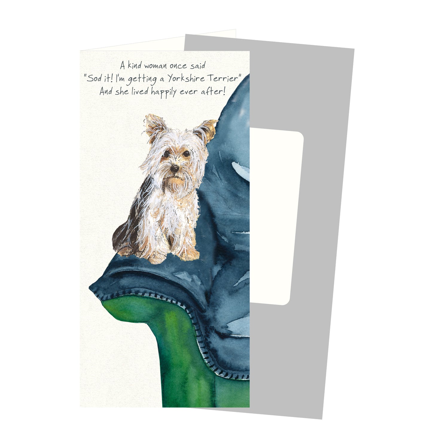 Yorkshire Terrier Happy Ever After Little Dog Laughed Greeting Card