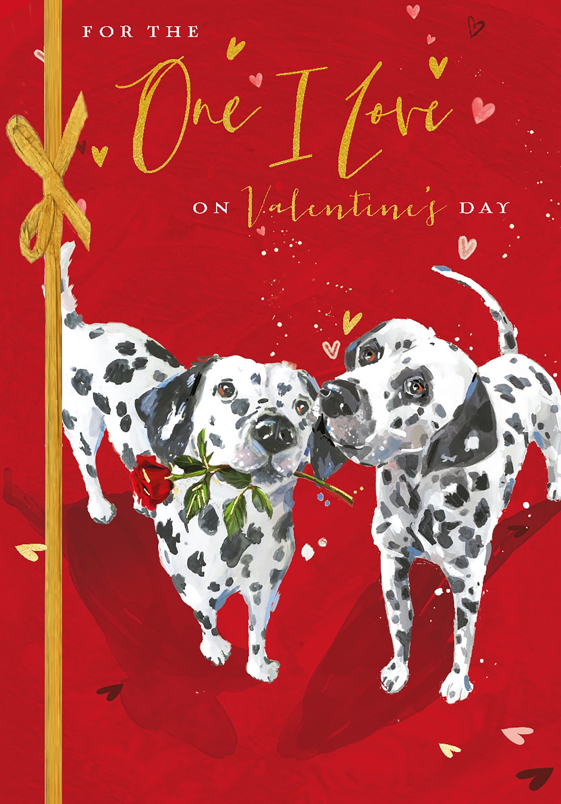 One I Love Spotted Love Blooms Valentines Day Hand-Finished Greeting C ...
