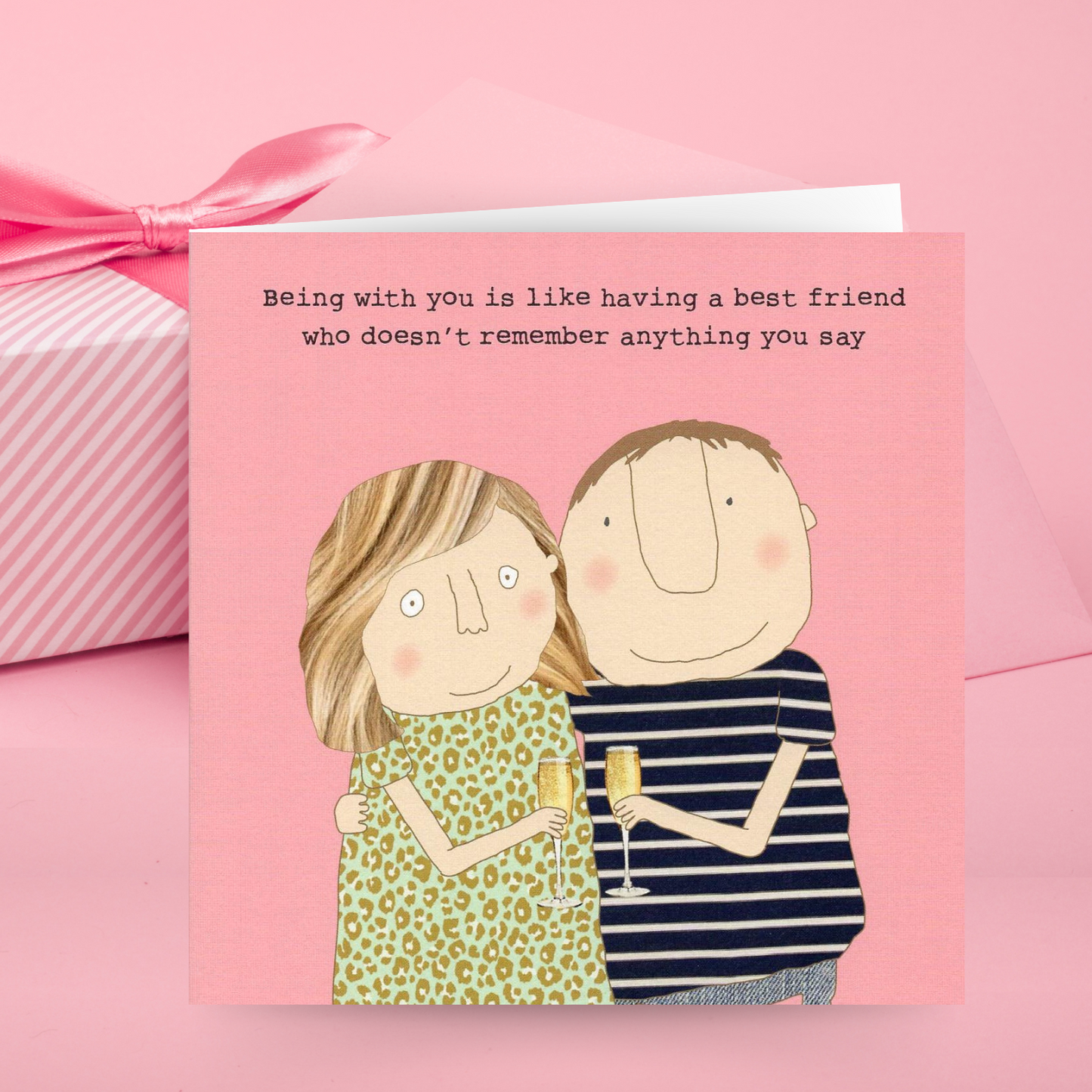 Rosie Made A Thing A Best Friend Bubbly Valentine's Day Funny Greeting Card