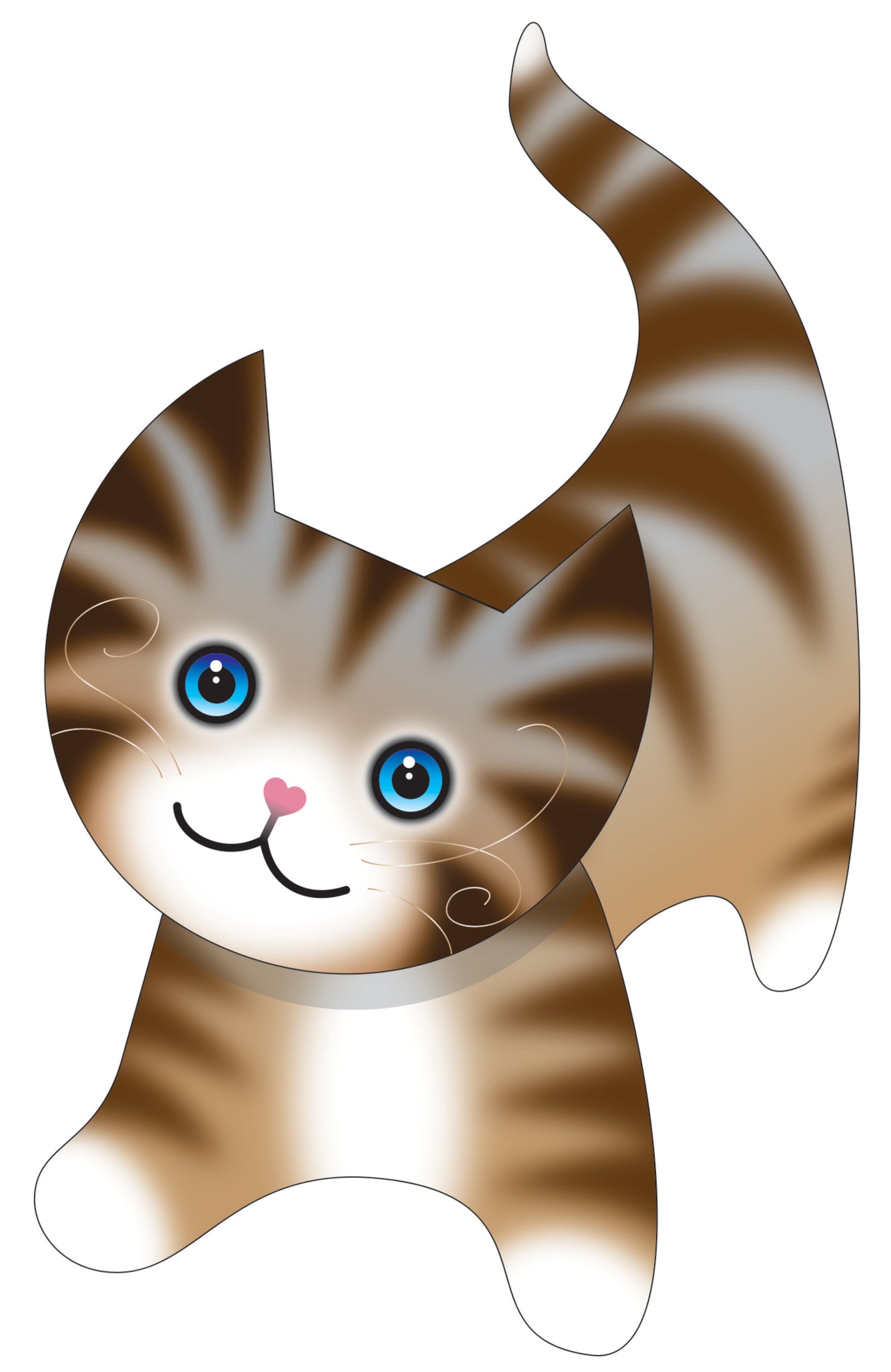 Tabby The Cute Cat 3D Special Delivery Animal Greeting Card