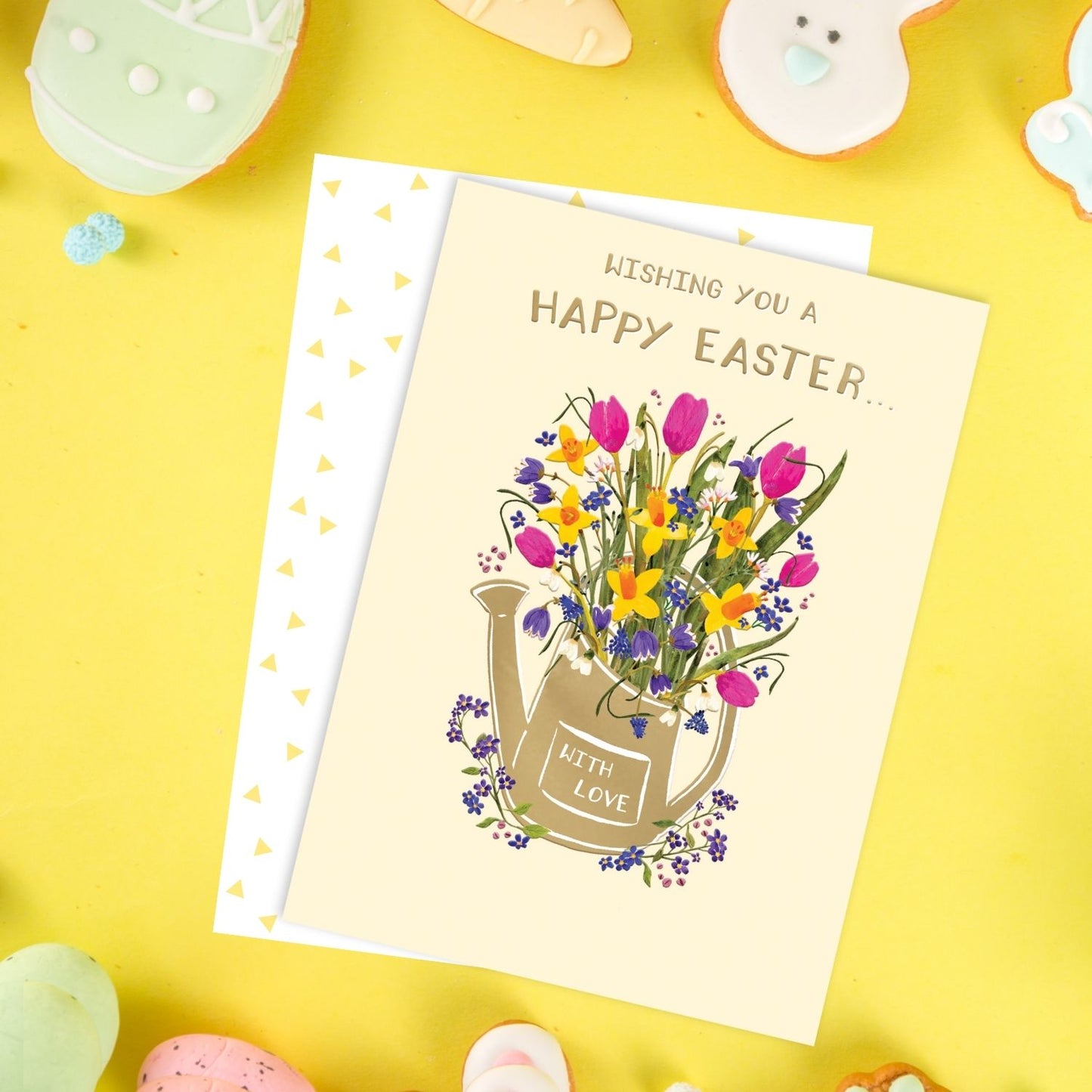Wishing You A Happy Easter Sprinkle Spring Joy Contemporary Easter Greeting Card