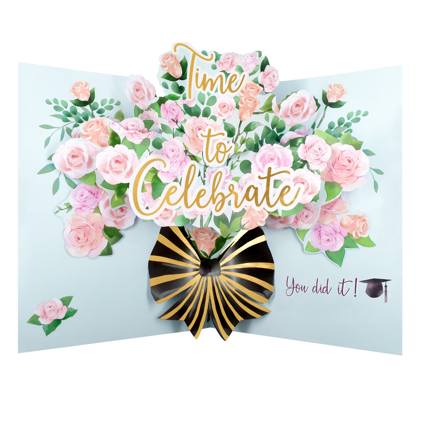Pop Out Bouquet Graduation Congratulations Card