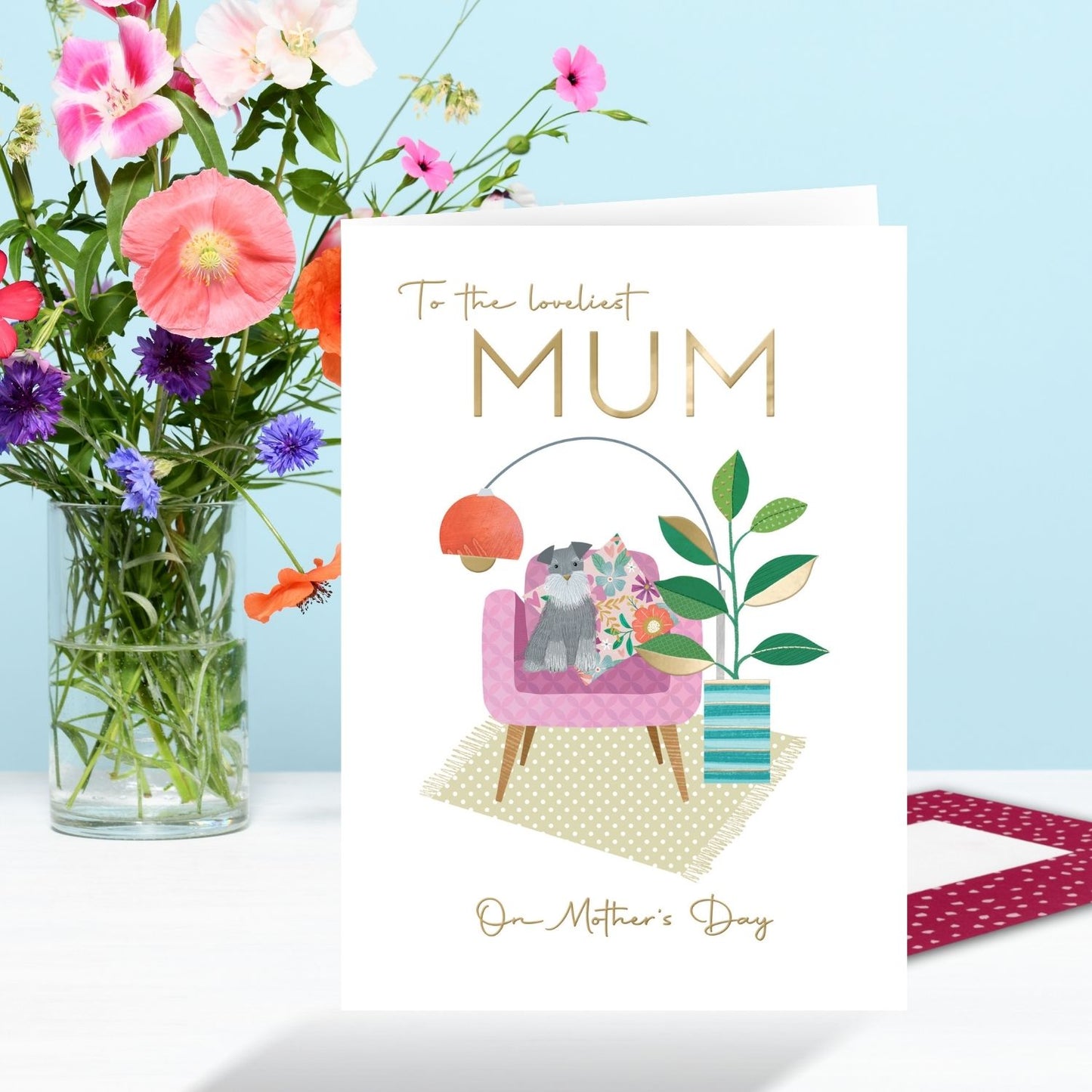 Loveliest Mum Pawsitively Relaxed Mother's Day Contemporary Greeting Card