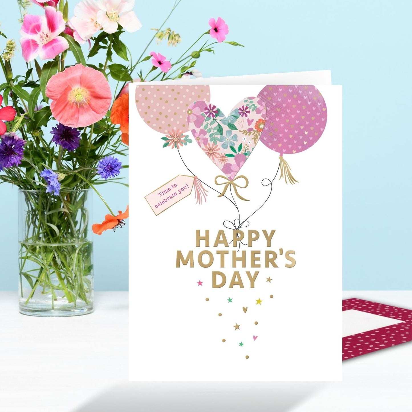 Mother Celebrate You Love, Inflated Mother's Day Contemporary Greeting Card