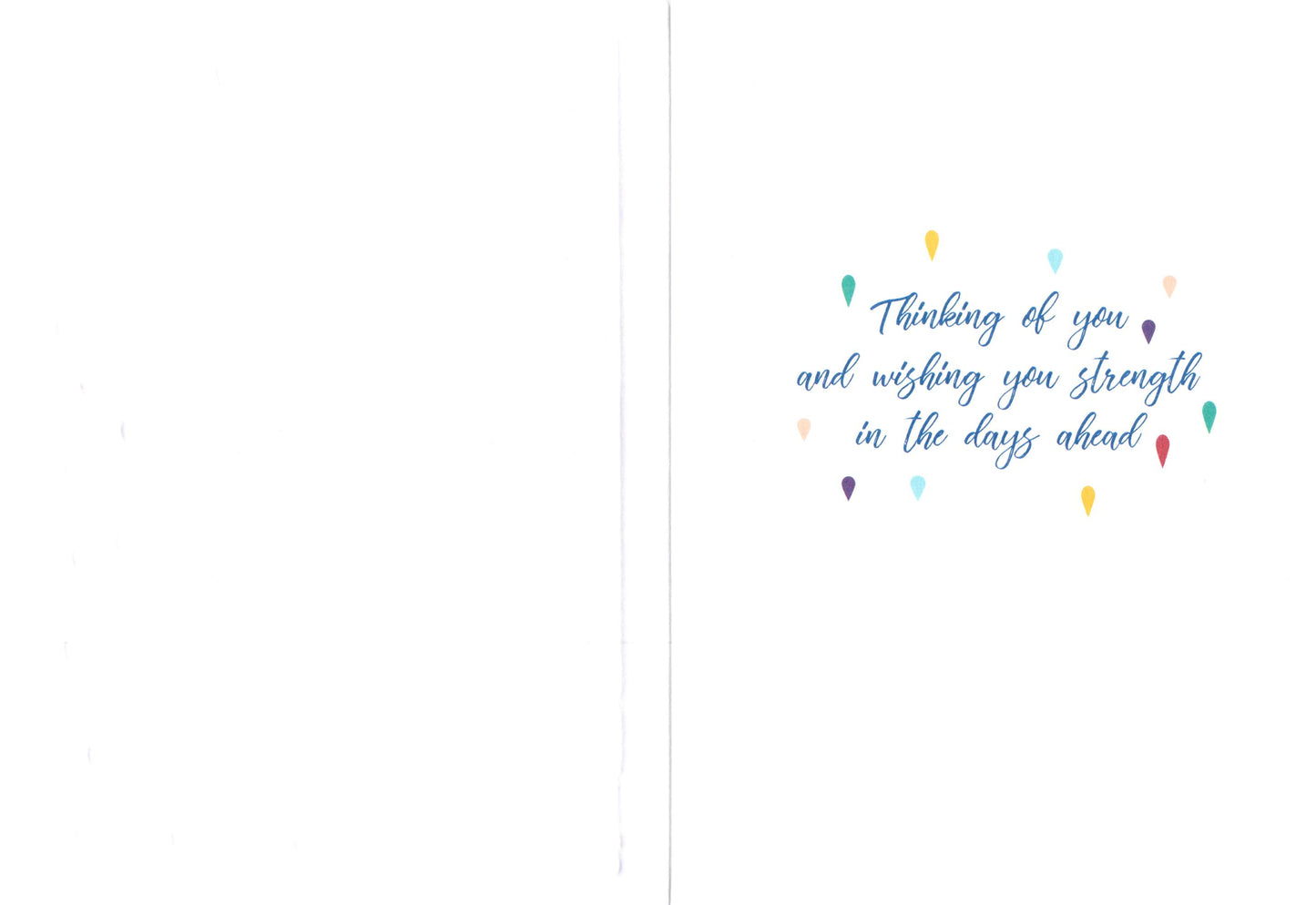With Sympathy Coloured Raindrops Sympathy Card
