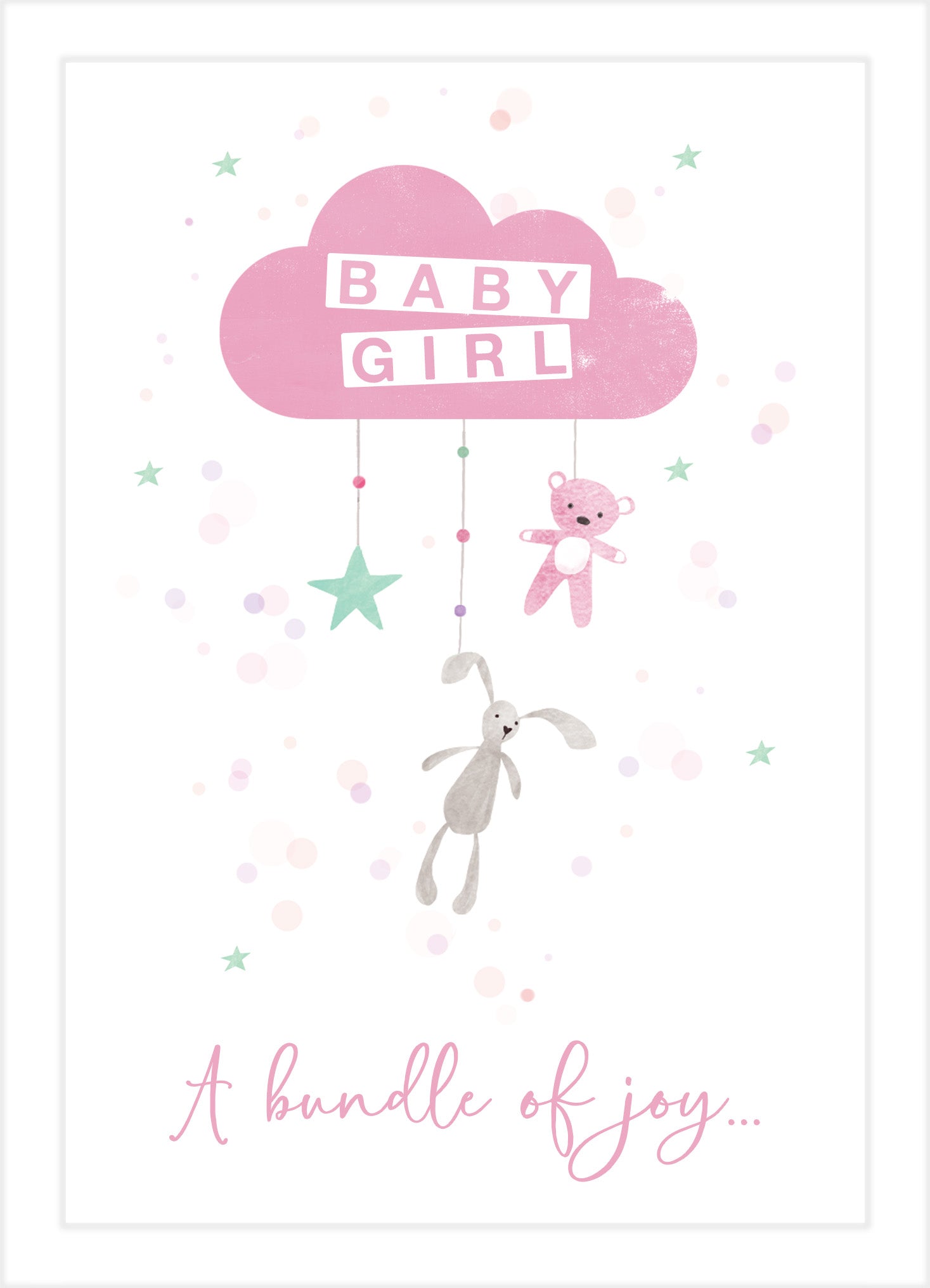 Baby Girl A Bundle Of Joy New Baby Card – Love Kate's
