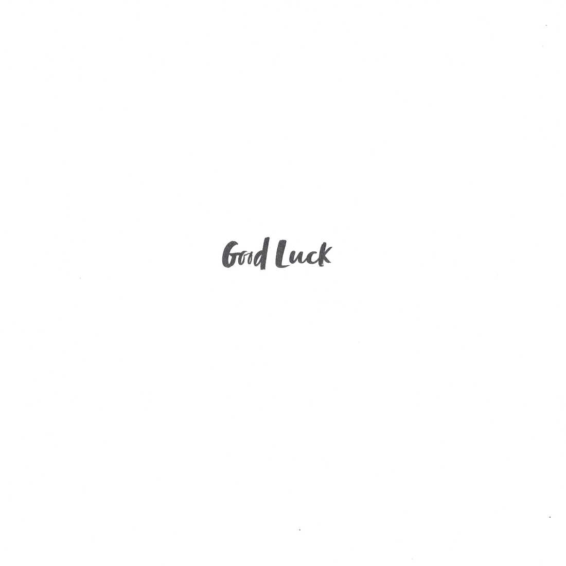 Good Luck Lucky Four-Leaf Clover Gold Foiled Greeting Card