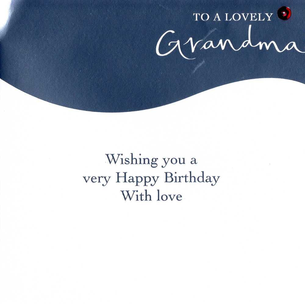 A Lovely Grandma Embellished Birthday Greeting Card