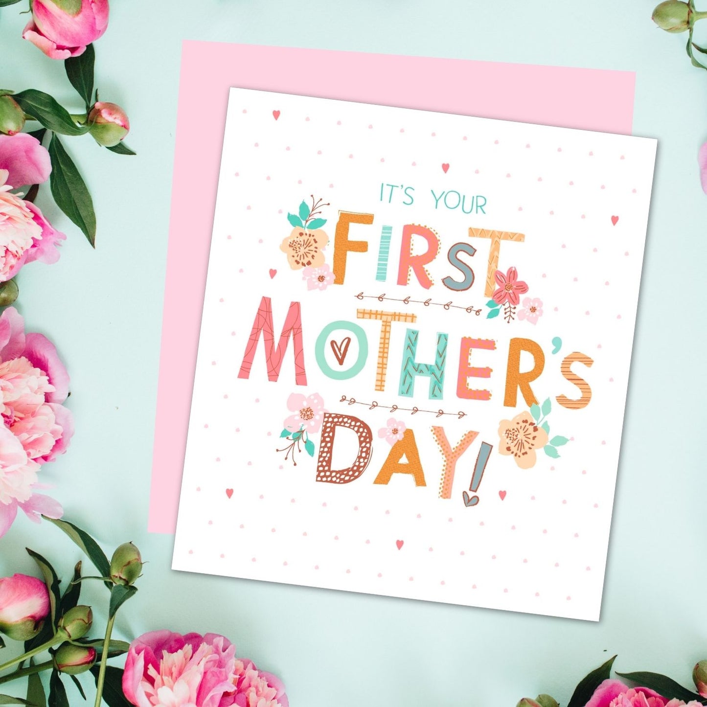 It's Your First Mother's Day New Mum's Love Blooms Contemporary Greeting Card