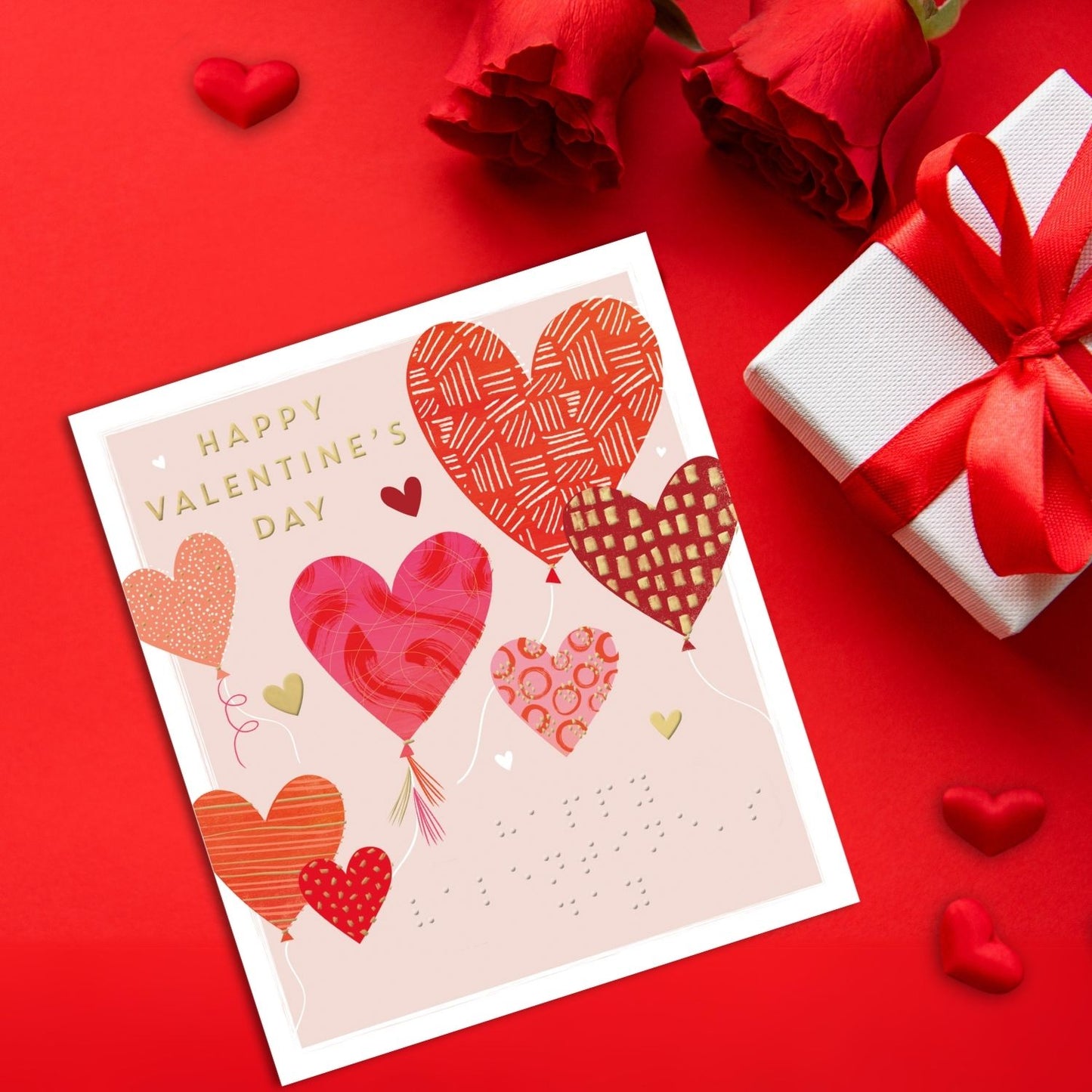 Braille Happy Valentine's Day Love In Every Touch Valentine's Day Greeting Card