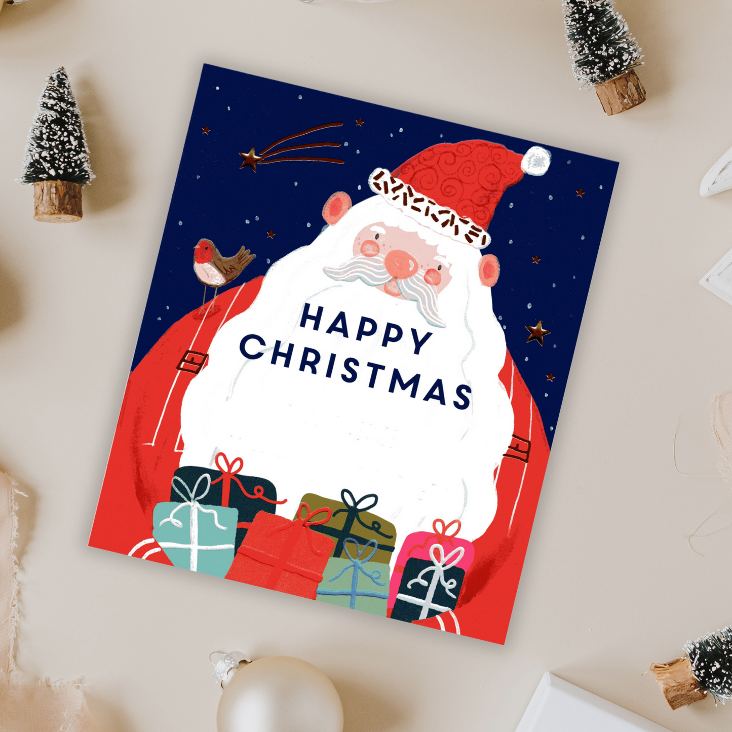 Braille Christmas Card Festive Christmas Greeting Card
