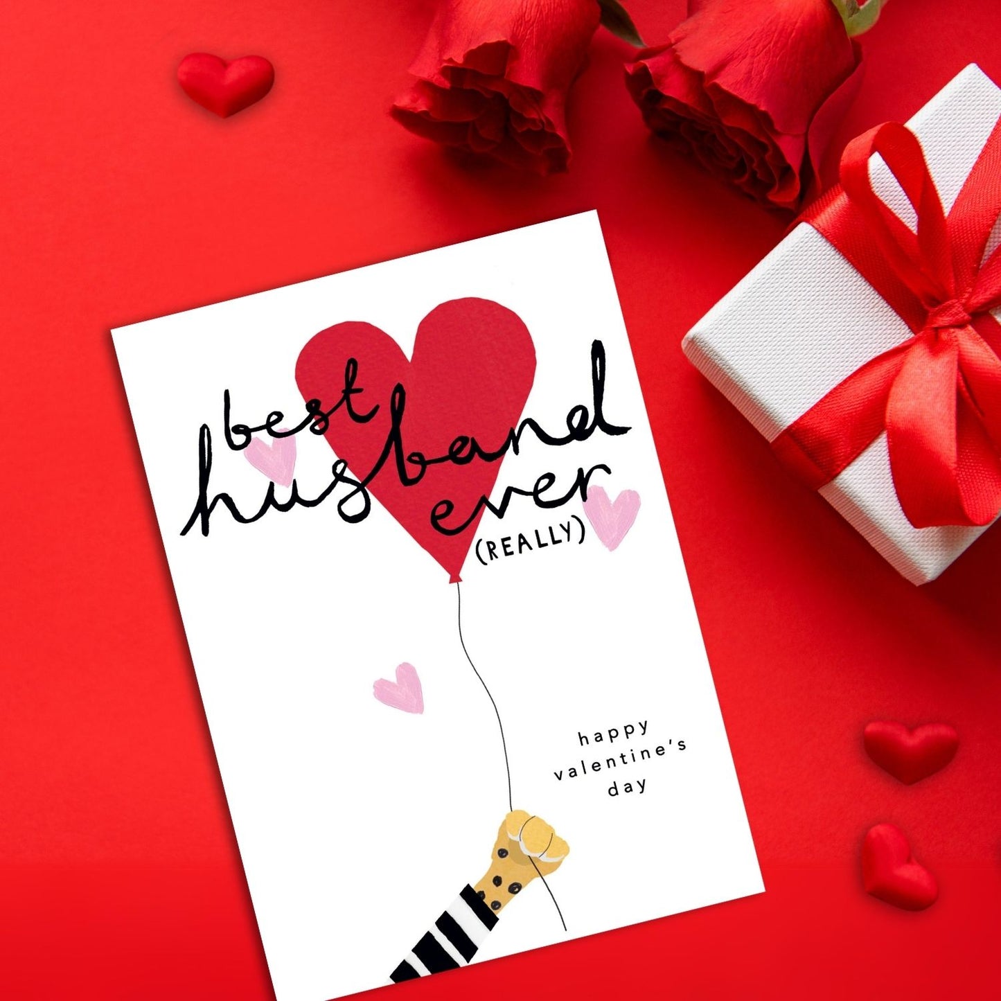 Best Husband Ever Love In The Air! Valentines Day Contemporary Greeting Card