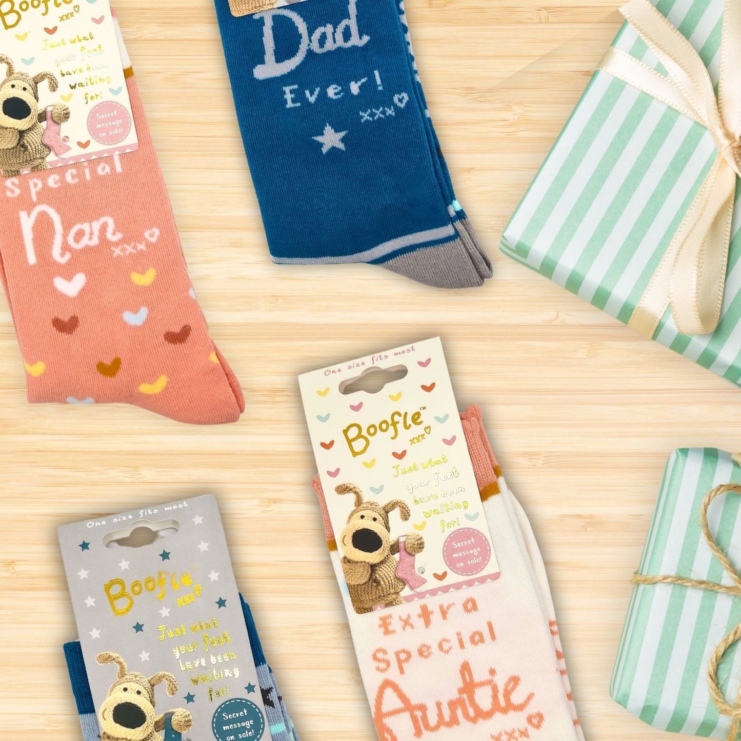 Boofle Best Dad Starry-Eyed Kisses Socks Gift Idea