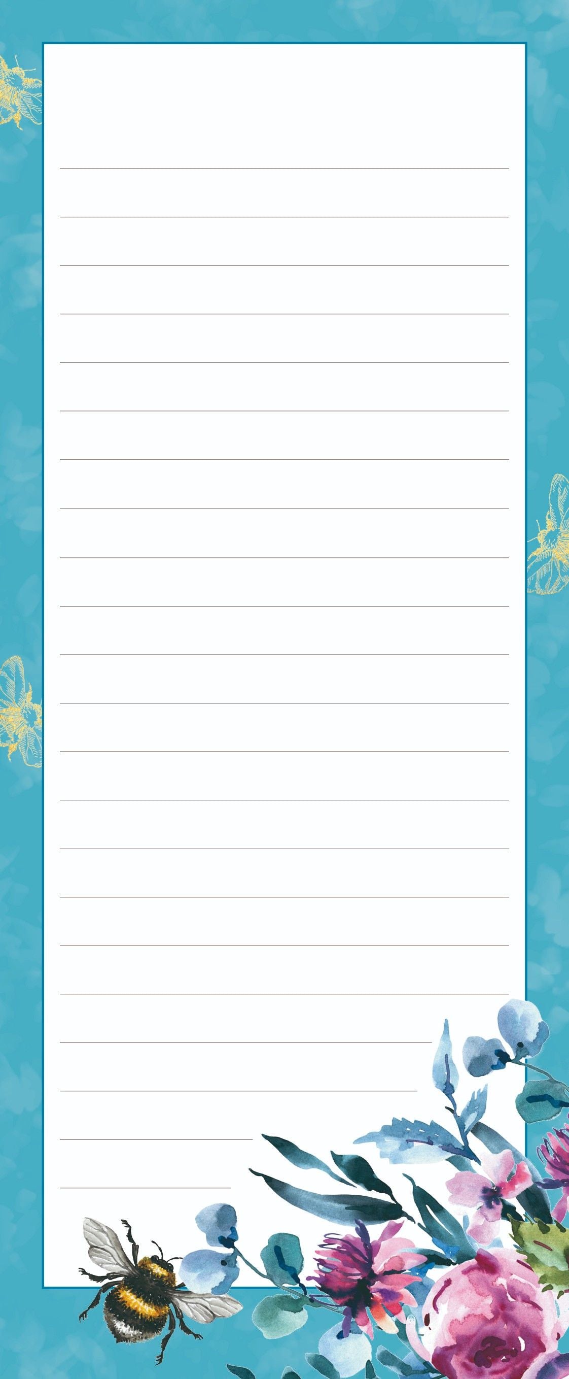 Gifted Stationery Queen Bee Flora Magnetic Shopping List