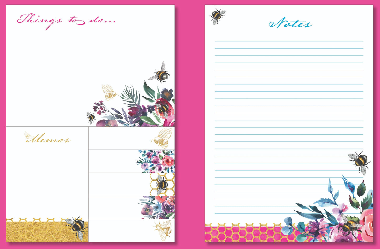 Gifted Stationery Queen Bee Sticky Notes Folder