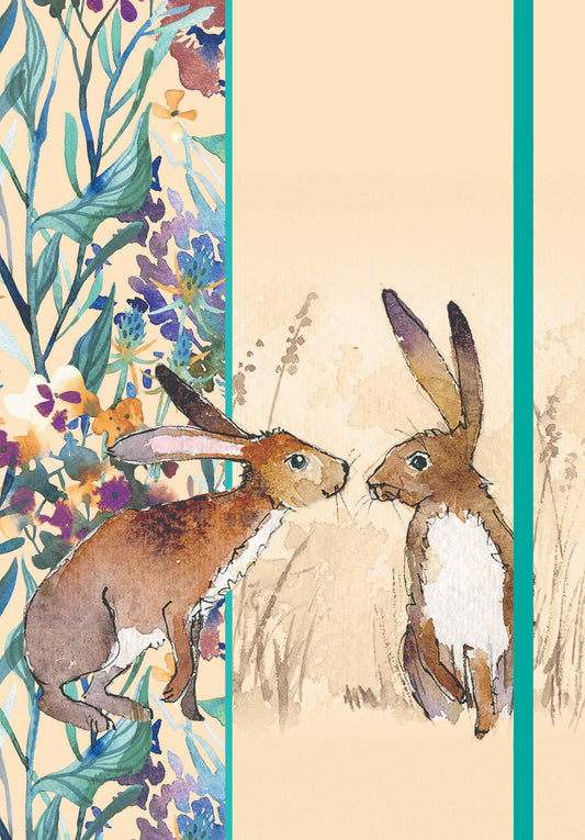 Gifted Stationery Kissing Hares A5 Notebook