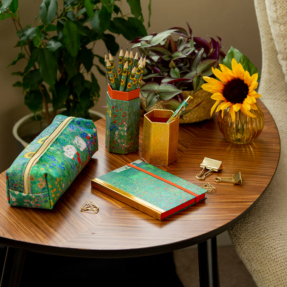 Gifted Stationery Klimt Wild Meadow Pencil Set In Case