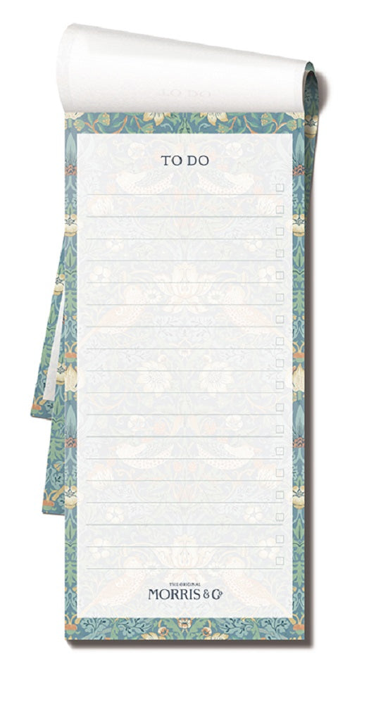 William Morris Stawberry Thief Magnetic Shopping List Pad 80