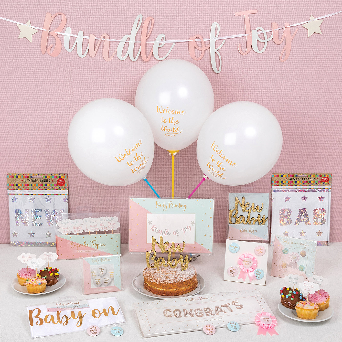 Set Of 5 Colourful Confetti Party Balloons Air Or Helium Fill