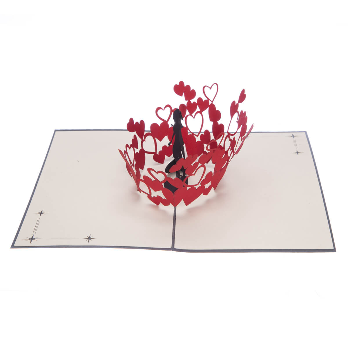 Female Same Sex Couple Romantic Pop Up 3D Greeting Card
