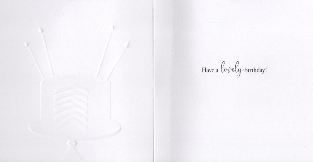 Time For Cake & Candles Bright Embellished Birthday Greeting Card