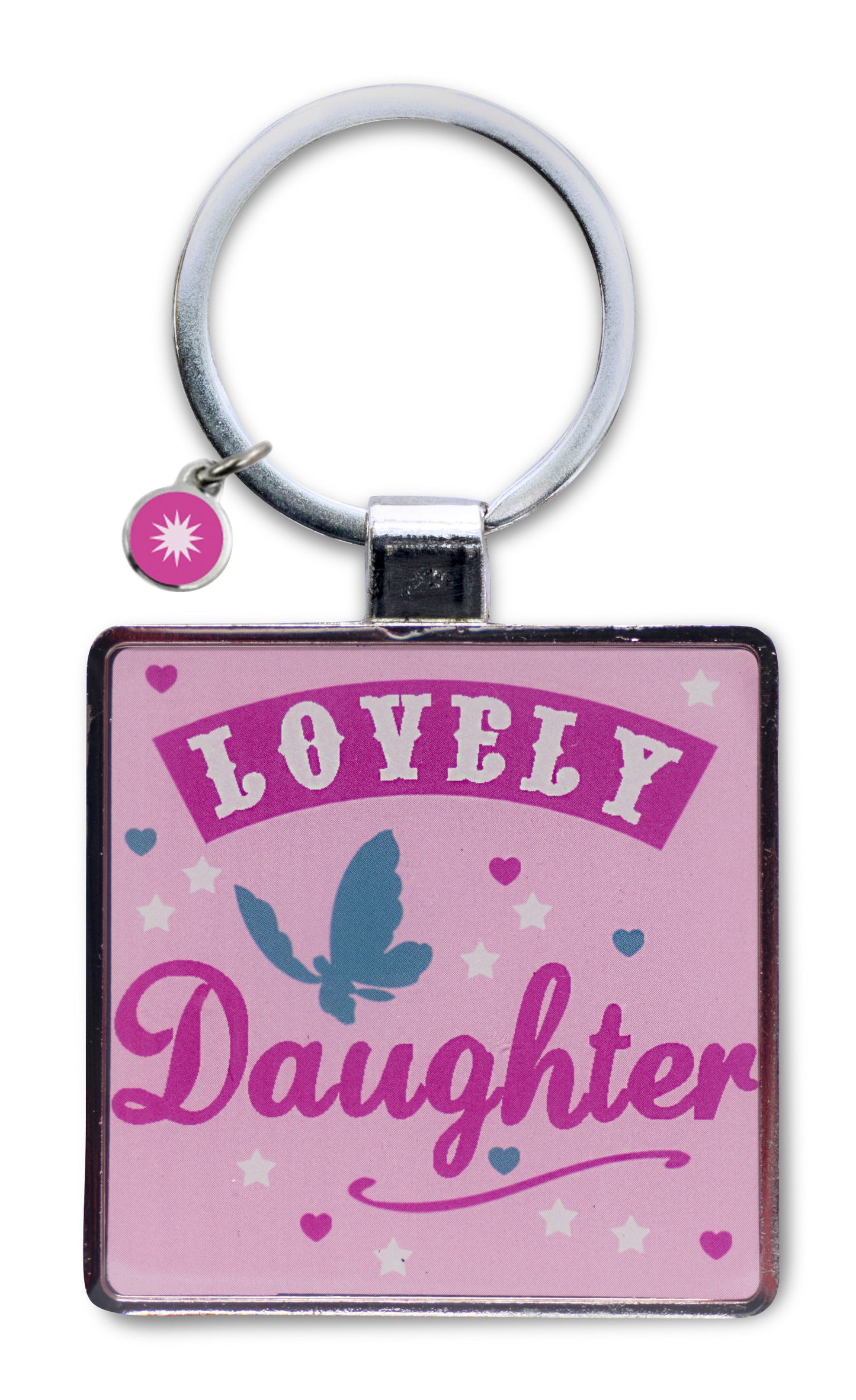 Lovely Daughter Little Wishes Metallic Keyring