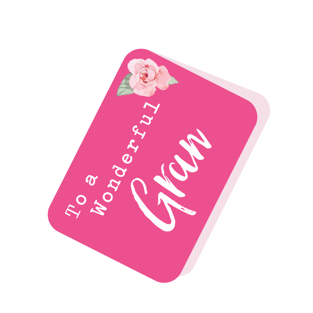 To a Wonderful Gran Pink Tag