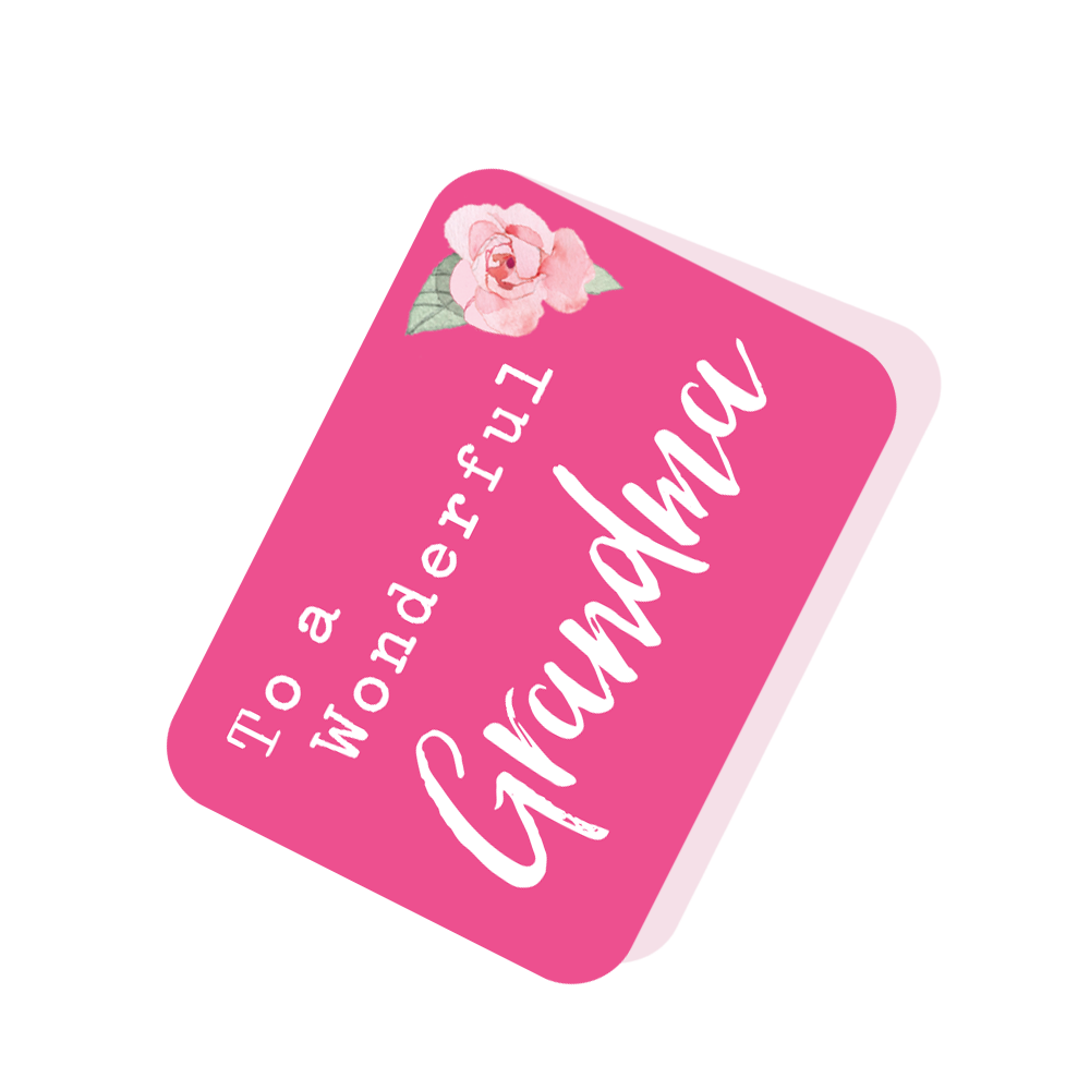 To a Wonderful Grandma Pink Tag