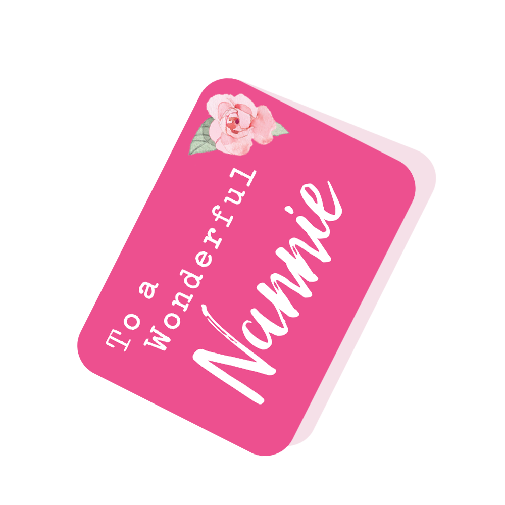 To a Wonderful Nannie Pink Tag