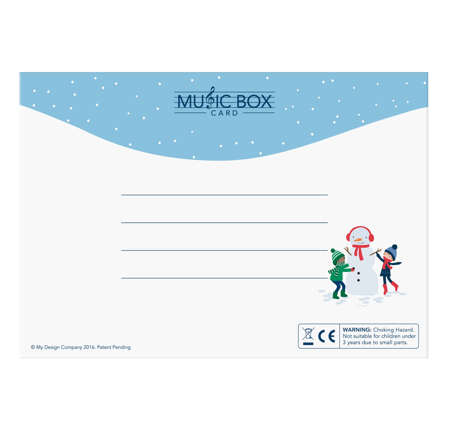 Let It Snow Music Box Card Novelty Dancing Musical Christmas Card