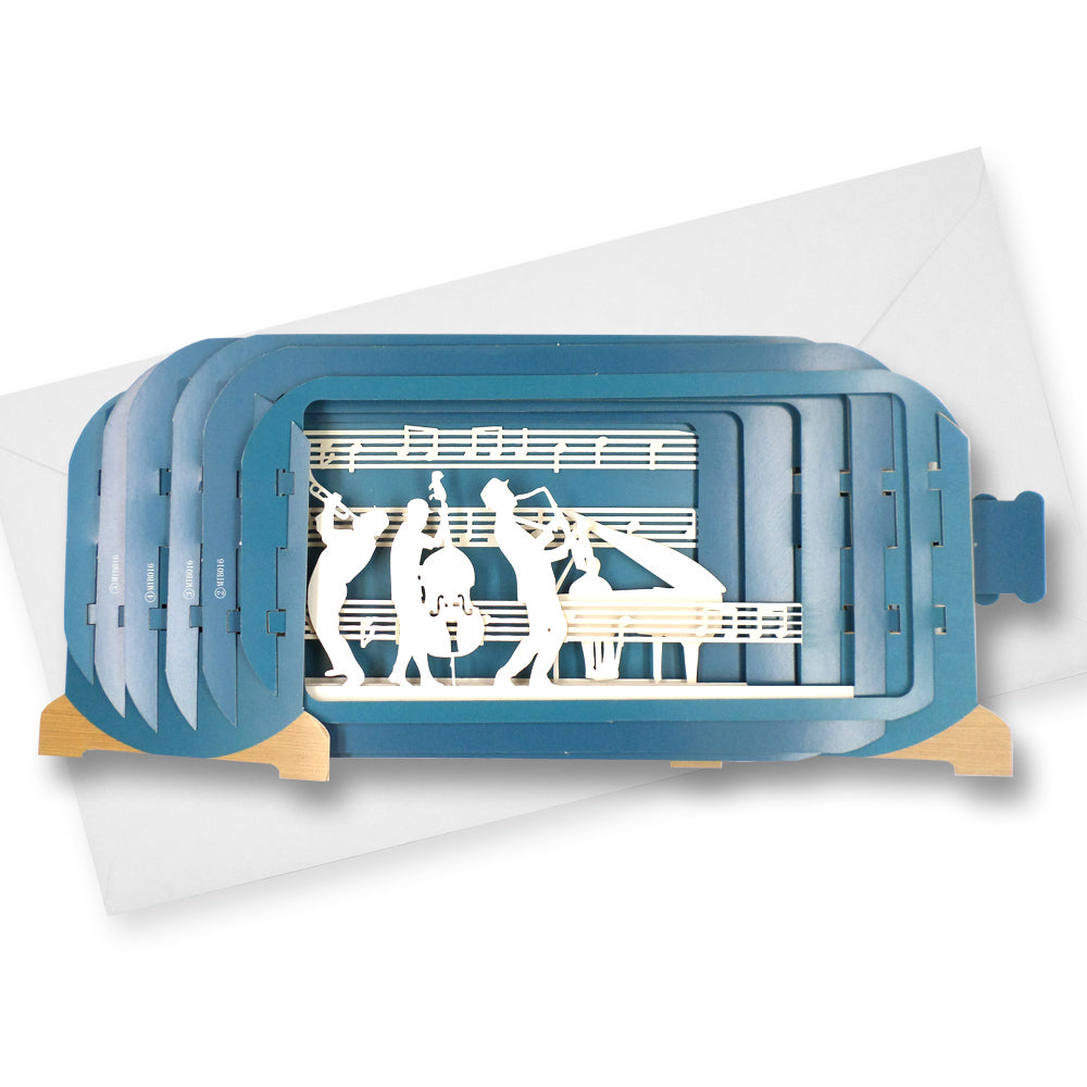 Message In A Bottle Music Band Pop Up Birthday Greeting Card