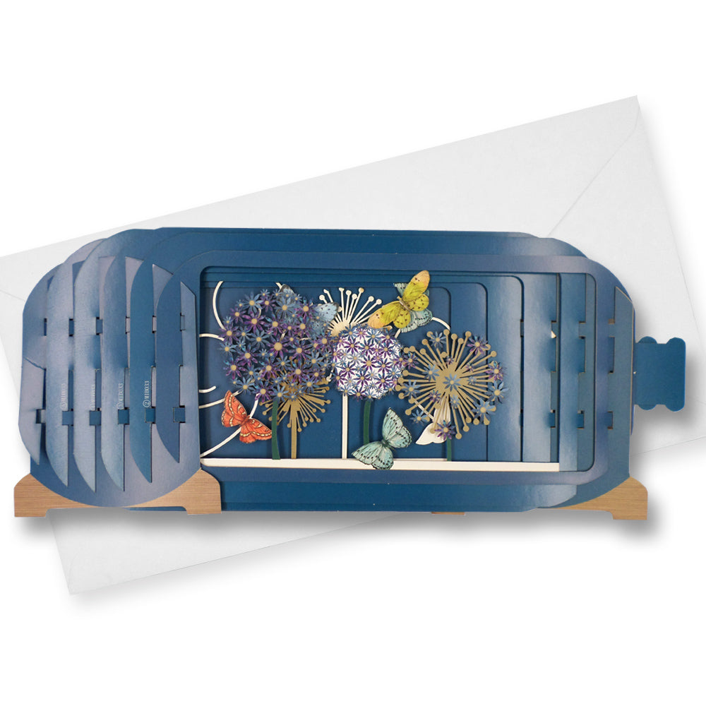 Message In A Bottle Dandelions Pop Up Birthday Greeting Card