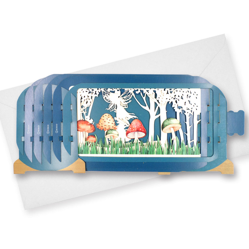 Message In A Bottle Fairy Land Pop Up Birthday Greeting Card